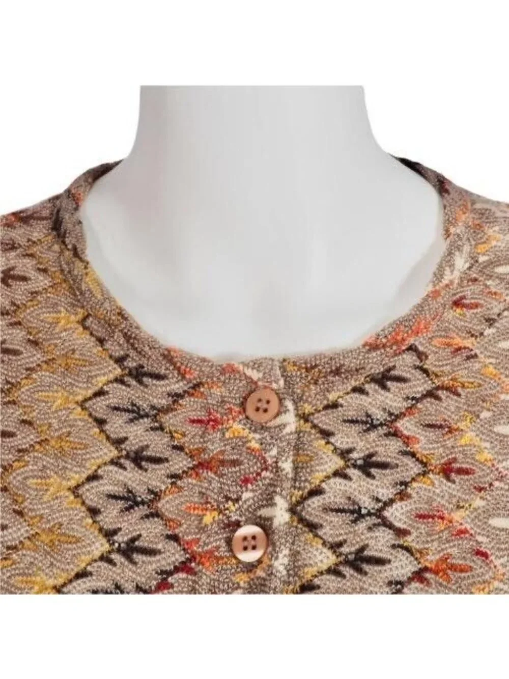 Vintage Italian Women Cardigan M Dossier Siepelunga Fashion Thin Multicolor
